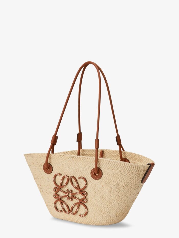LOEWE Paula's Ibiza Anagram Palm Leaf And Leather Shoulder Bag