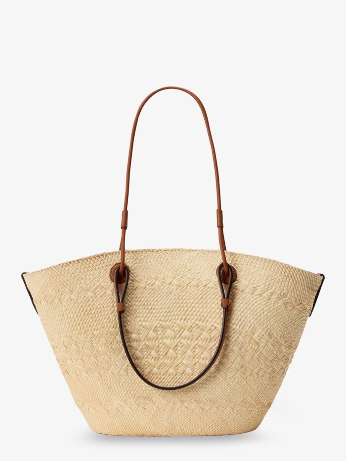 LOEWE Paula's Ibiza -Anagram Raffia And Leather Shoulder Bag