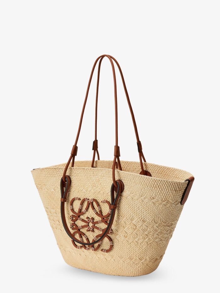 LOEWE Paula's Ibiza -Anagram Raffia And Leather Shoulder Bag