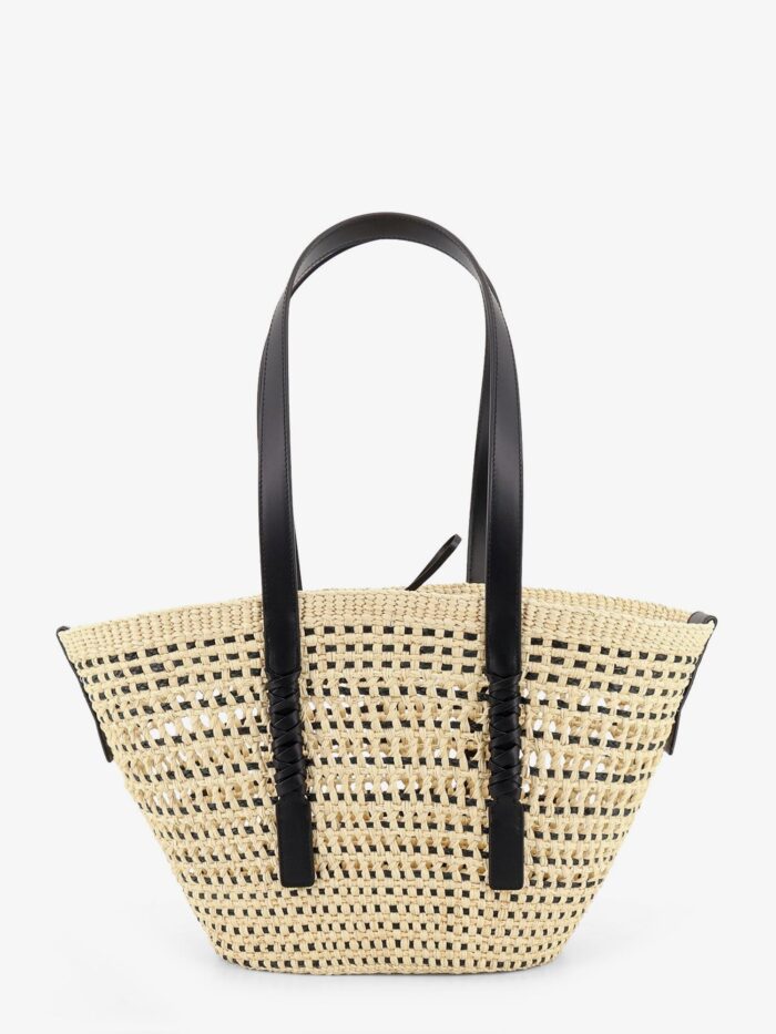 LOEWE Paula's Ibiza -Braid Raffia And Leather Shoulder Bag