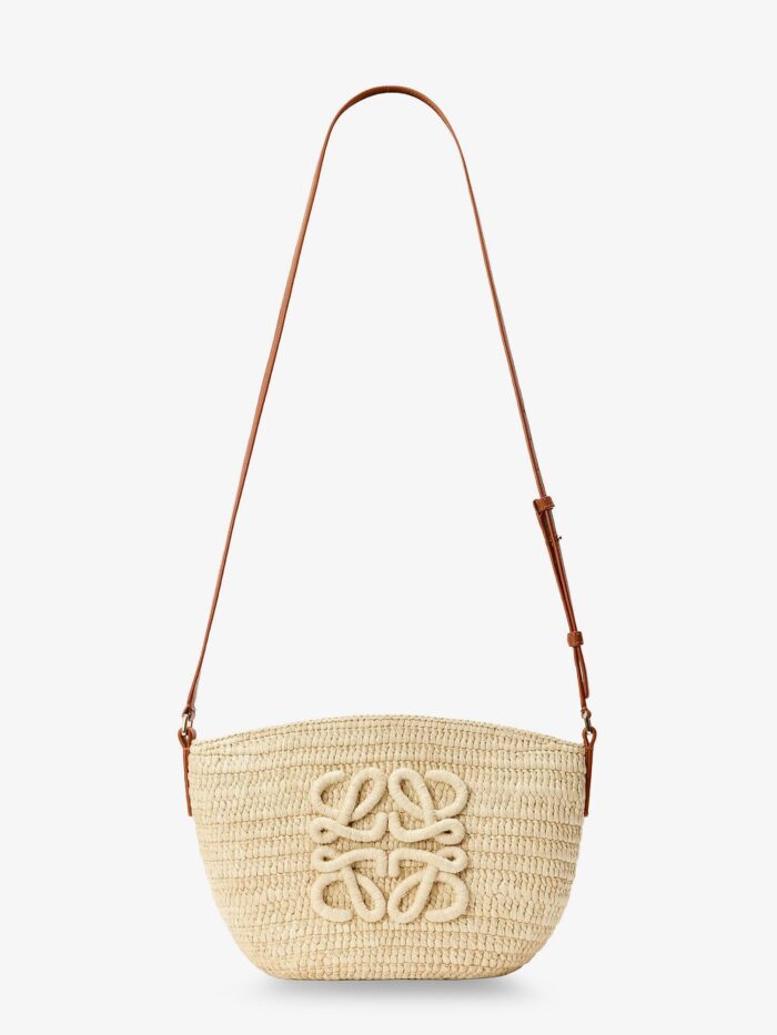 LOEWE Paula's Ibiza -Eclipse Raffia And Leather Crossbody Bag