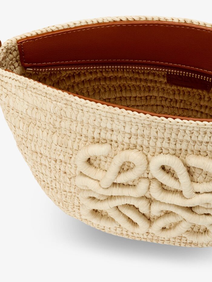 LOEWE Paula's Ibiza -Eclipse Raffia And Leather Crossbody Bag