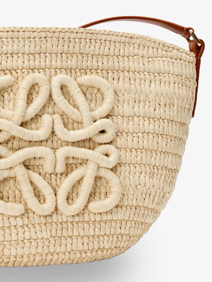LOEWE Paula's Ibiza -Eclipse Raffia And Leather Crossbody Bag