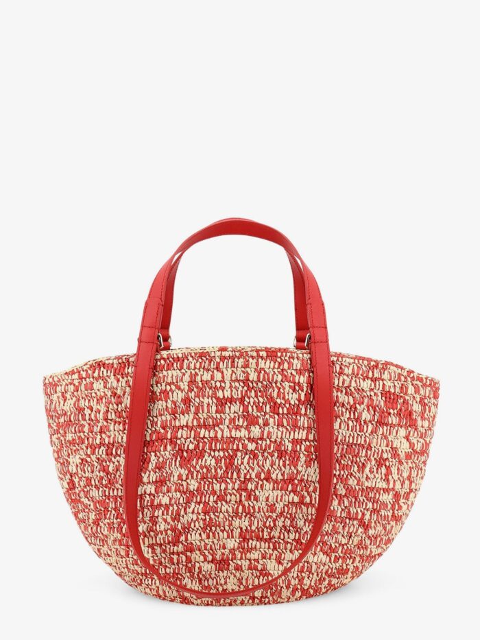 LOEWE Paula's Ibiza -Medium Eclipse Raffia And Leather Shoulder Bag With 3D Anagram Logo