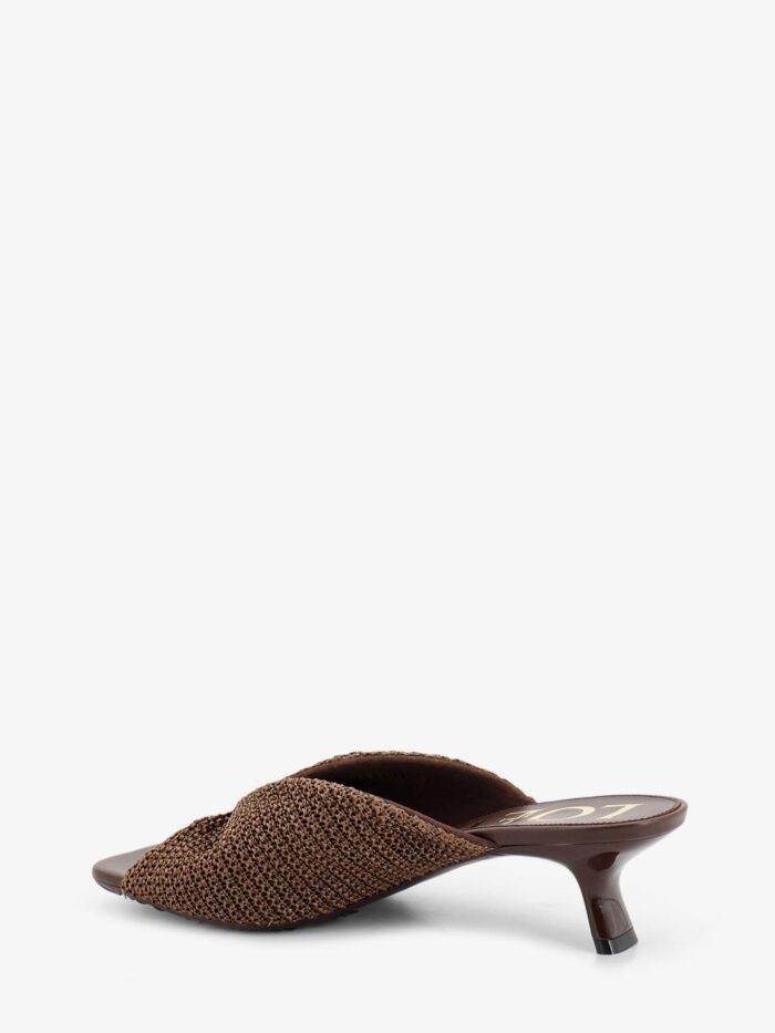 LOEWE Paula's Ibiza - Pebble Raffia Effect Sandals With Metal Logo Detail