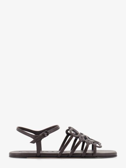 LOEWE Paula's Ibiza -Petal Leather Sandals With Anagram Logo On The Front