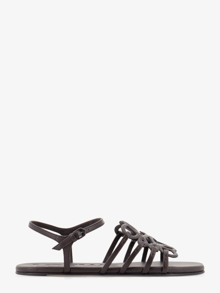 LOEWE Paula's Ibiza -Petal Leather Sandals With Anagram Logo On The Front