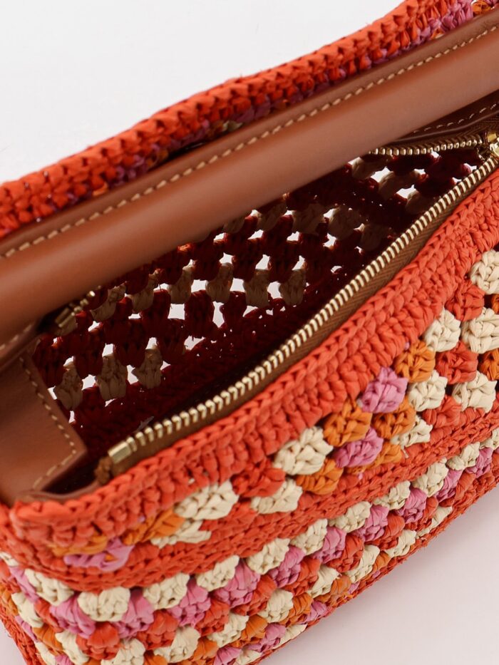 LOEWE Paula's Ibiza-Puzzle Edge Multicolor Crochet Handbag
