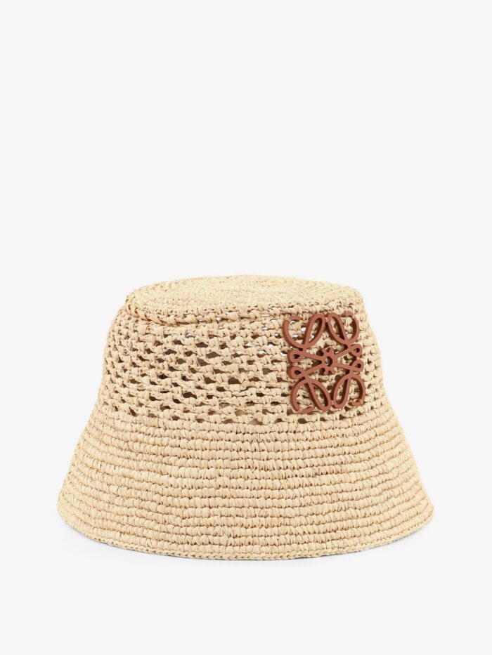 LOEWE Paula's Ibiza Raffia And Leather Hat