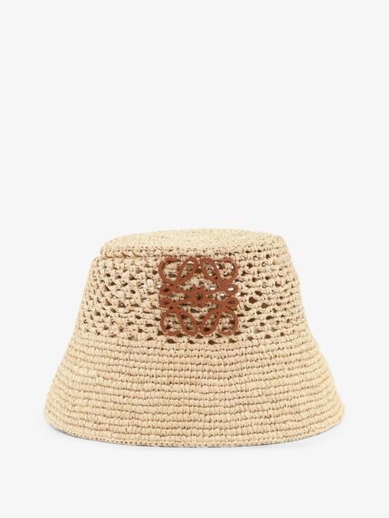 LOEWE Paula's Ibiza Raffia And Leather Hat