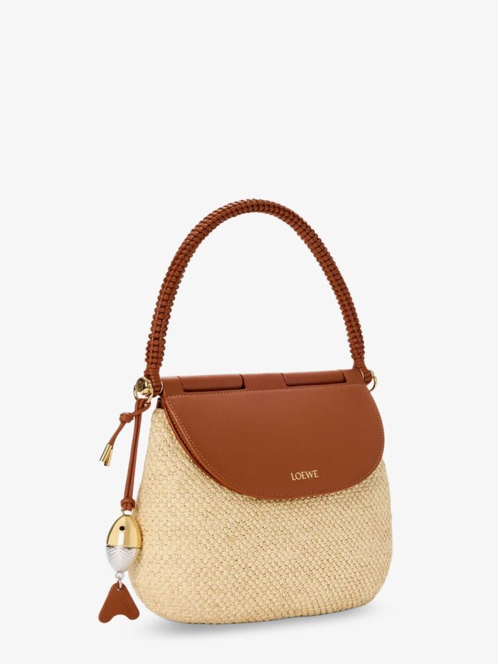 LOEWE Paula's Ibiza Raffia And Leather Pescador Crossbody Bag