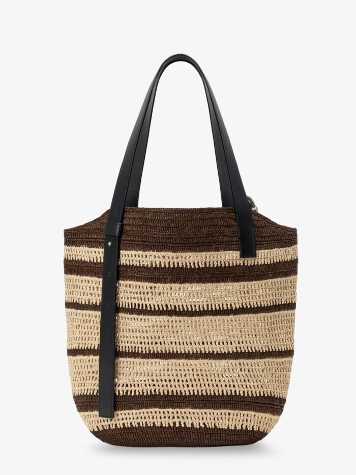 LOEWE Paula's Ibiza Two-Tone Raffia Loop Shopping Bag