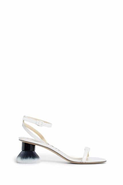 LOEWE Petal Brush Heel Sandal In Patent Lambskin