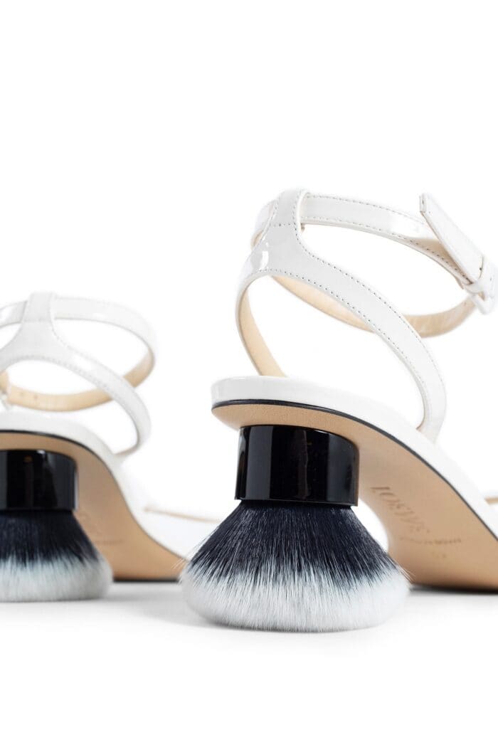 LOEWE Petal Brush Heel Sandal In Patent Lambskin