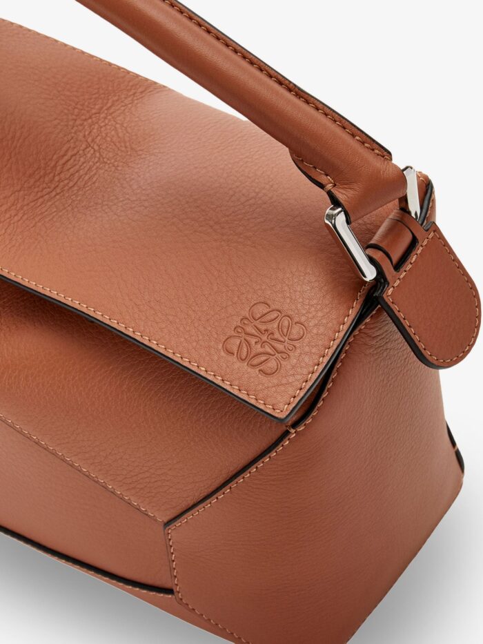LOEWE Puzzle Edge Leather Handbag With Engraved Anagram Logo