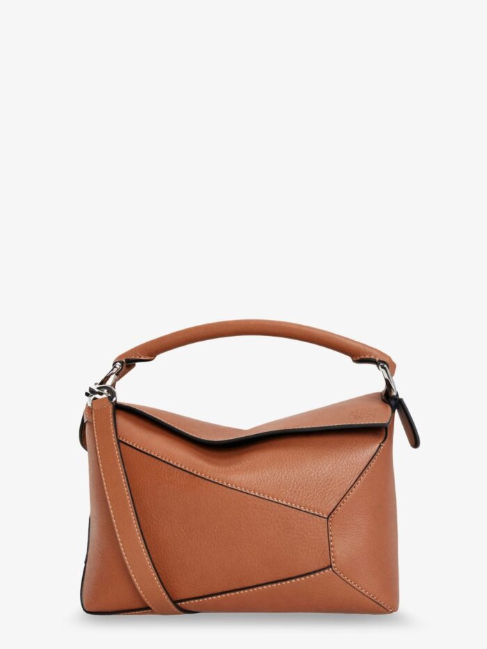 LOEWE Puzzle Edge Leather Handbag With Engraved Anagram Logo