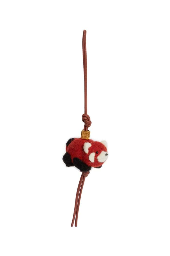 LOEWE Red Panda Felt Charm