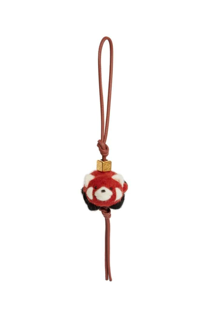 LOEWE Red Panda Felt Charm