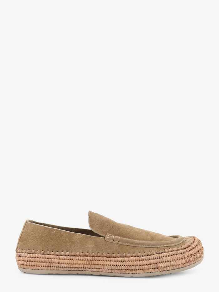 LOEWE Rio Suede And Raffia Loafers