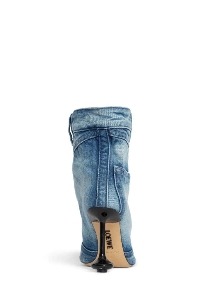 LOEWE Toy Ankle Boots In Washed Denim
