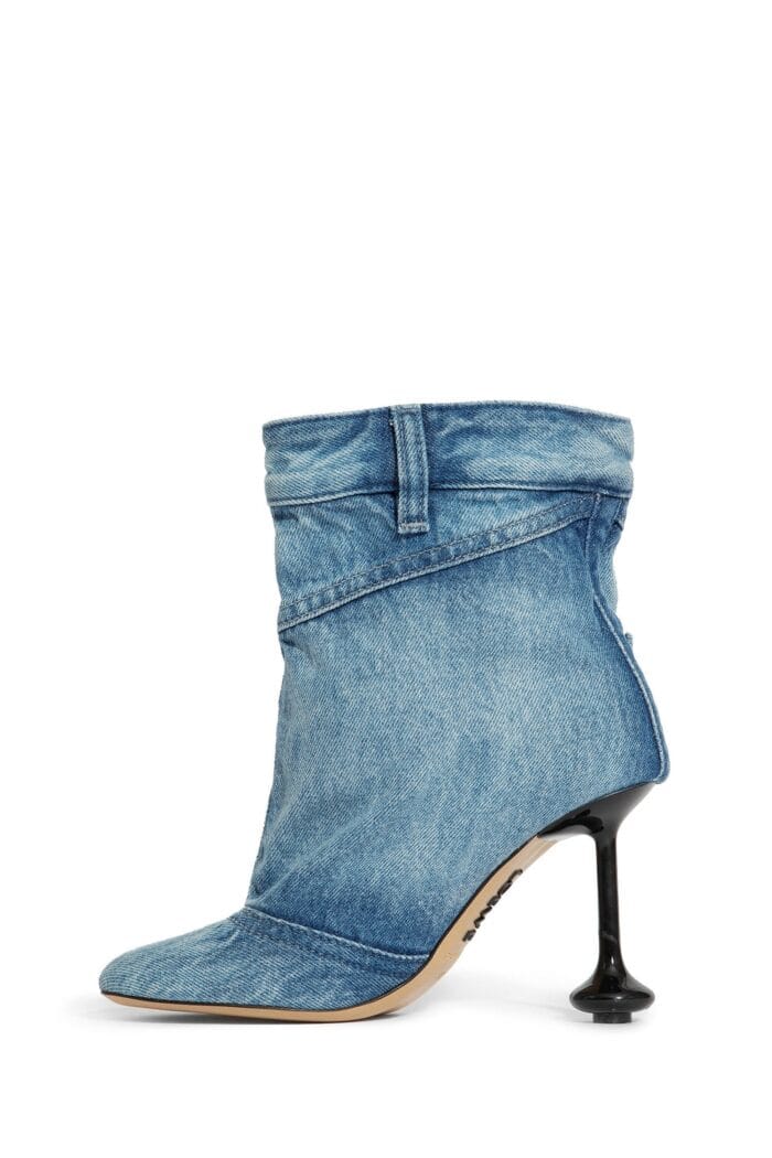 LOEWE Toy Ankle Boots In Washed Denim