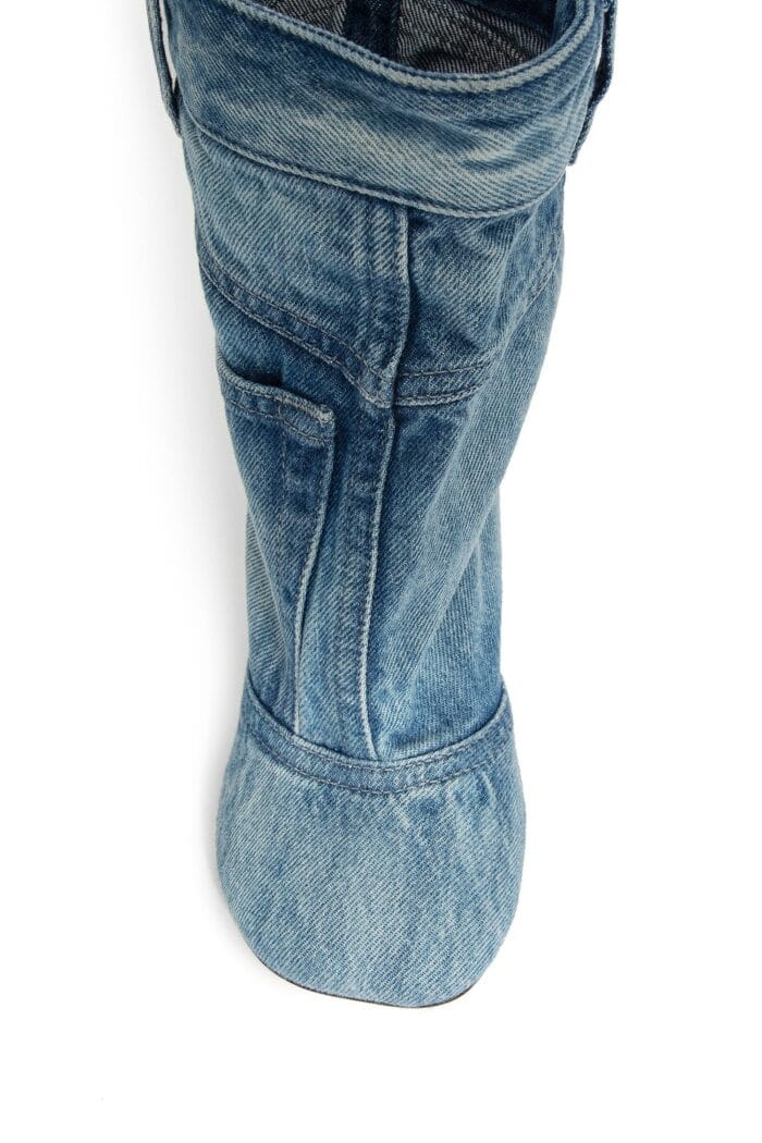 LOEWE Toy Ankle Boots In Washed Denim