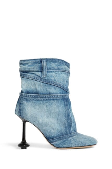 LOEWE Toy Ankle Boots In Washed Denim