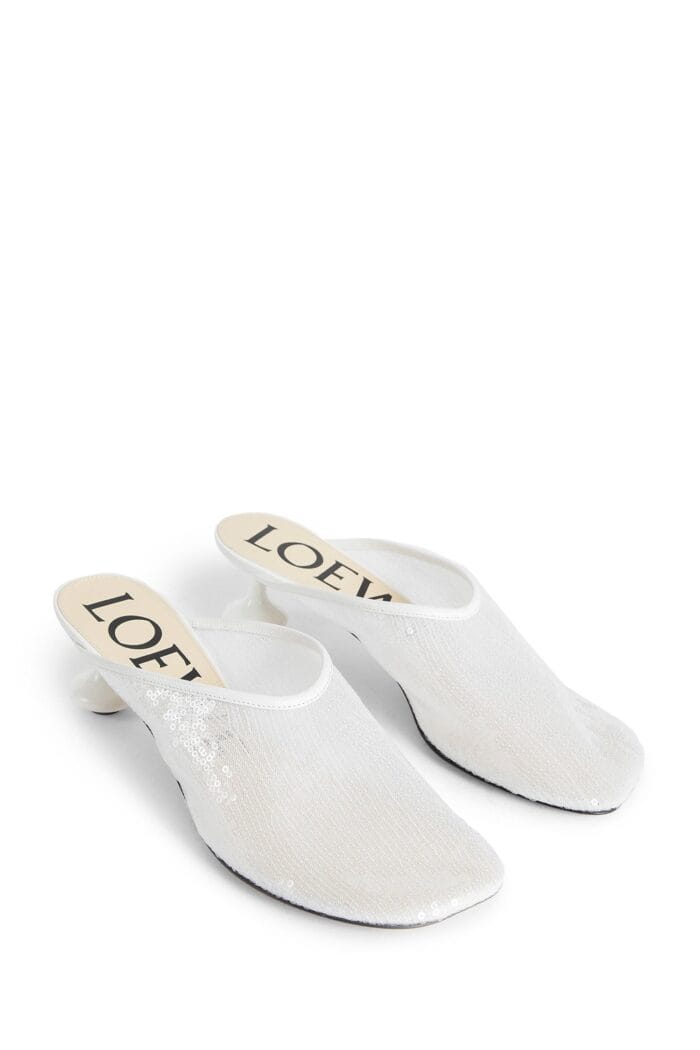 LOEWE Toy Mules In Mesh And Allover Sequins