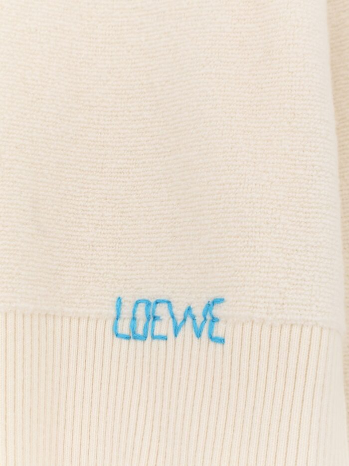 LOEWE Wool Sweater With Contrasting Embroidered Logo On The Bottom