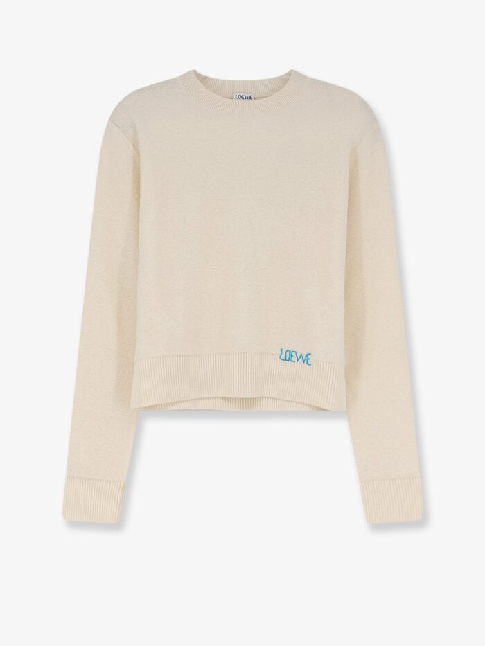 LOEWE Wool Sweater With Contrasting Embroidered Logo On The Bottom
