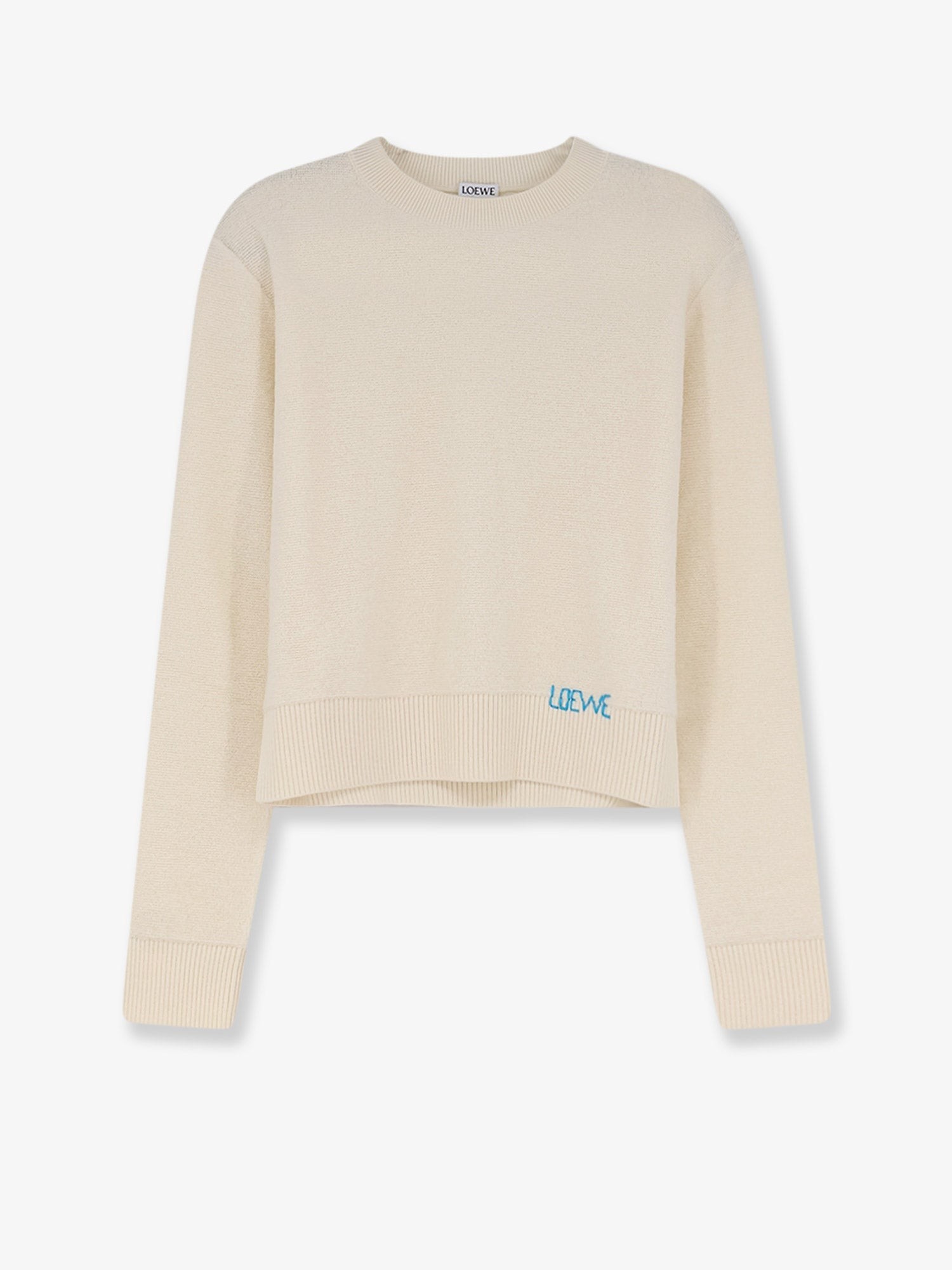 LOEWE Wool Sweater With Contrasting Embroidered Logo On The Bottom