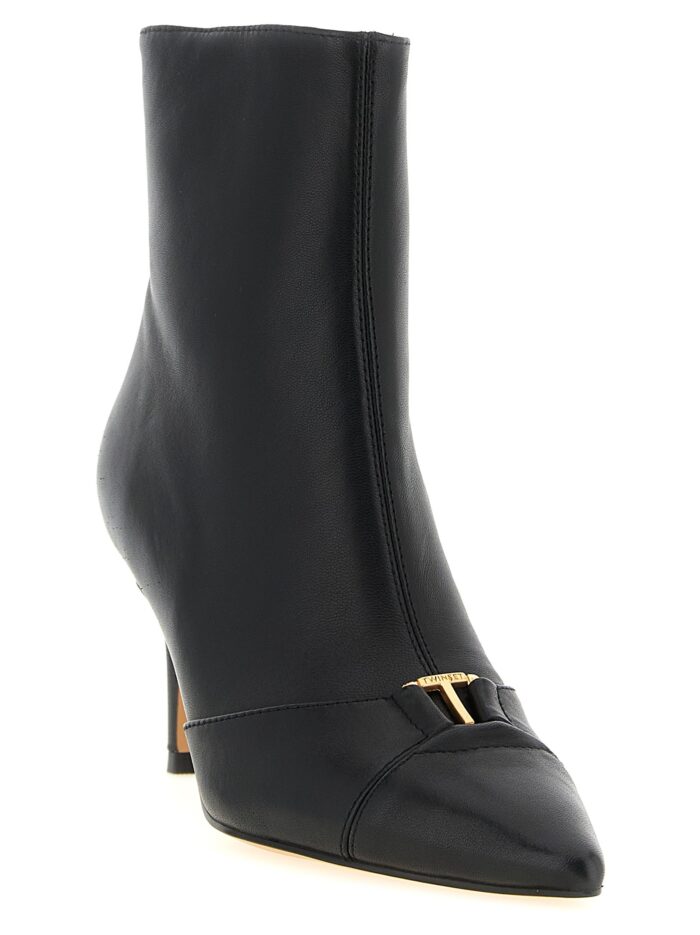 TWIN SET Logo Ankle Boots