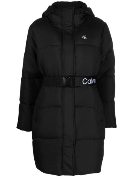 Logo Belt Long Puffer