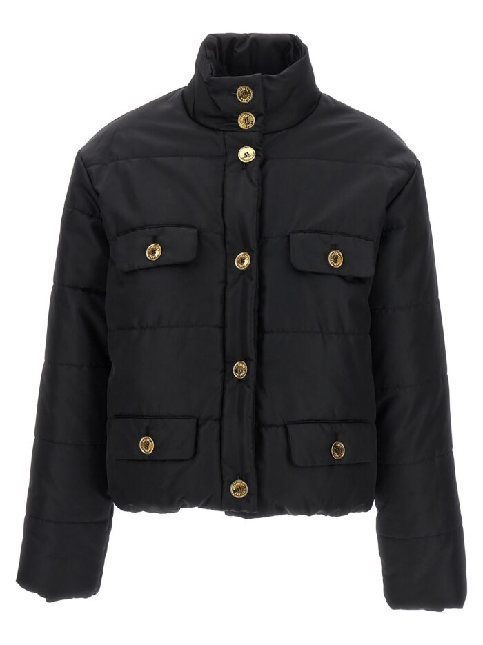 moschino logo button down jacket Moschino Logo Button Down Jacket