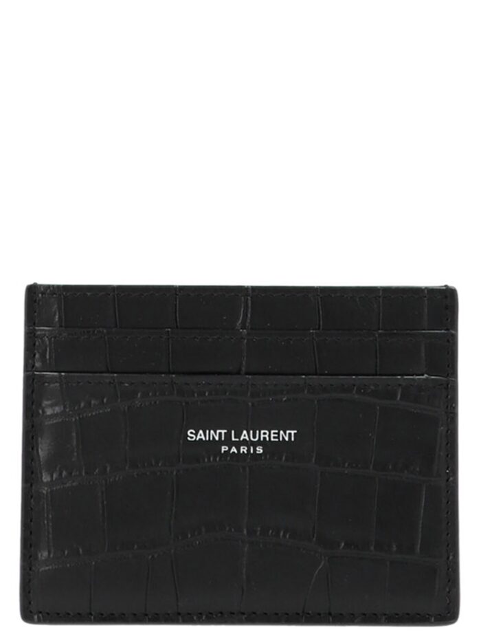 saint laurent logo card holder Saint Laurent Logo Card Holder