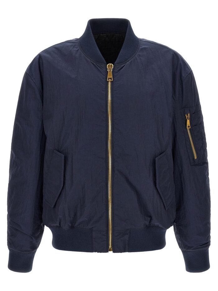 Balmain Logo Embroidery Bomber Jacket
