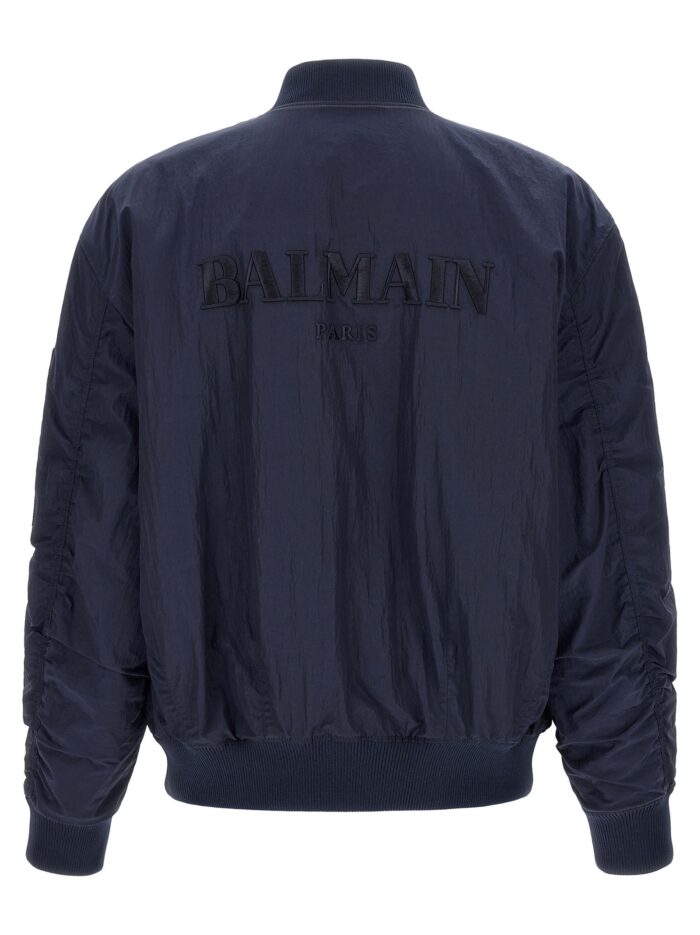 Balmain Logo Embroidery Bomber Jacket