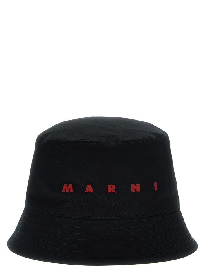 marni logo embroidery bucket hat Marni Logo Embroidery Bucket Hat
