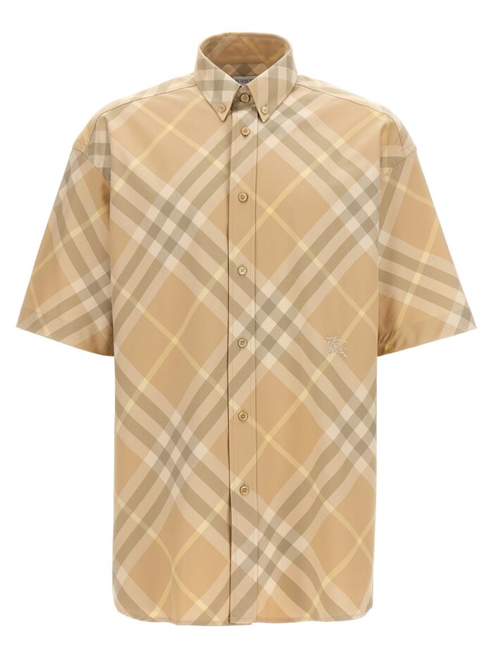 burberry logo embroidery check shirt Burberry Logo Embroidery Check Shirt