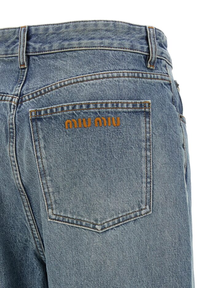 Miu Miu Logo Embroidery Jeans