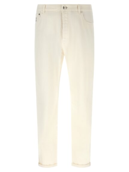 Brunello Cucinelli Logo Embroidery Jeans