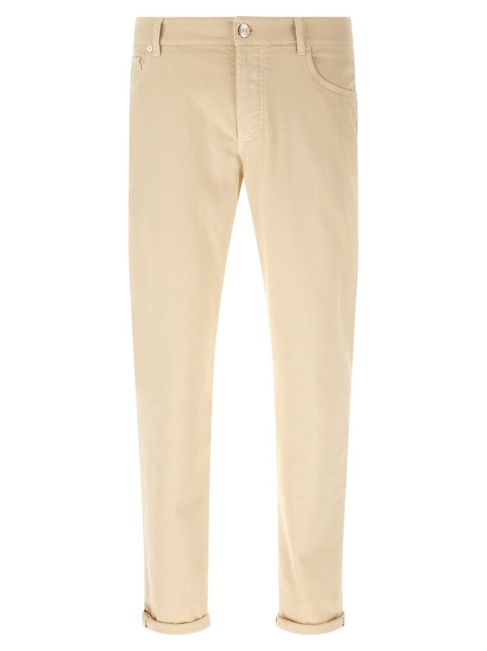 brunello cucinelli logo embroidery jeans Brunello Cucinelli Logo Embroidery Jeans