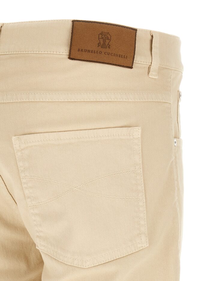 Brunello Cucinelli Logo Embroidery Jeans