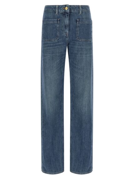 Elisabetta Franchi Logo Embroidery Jeans