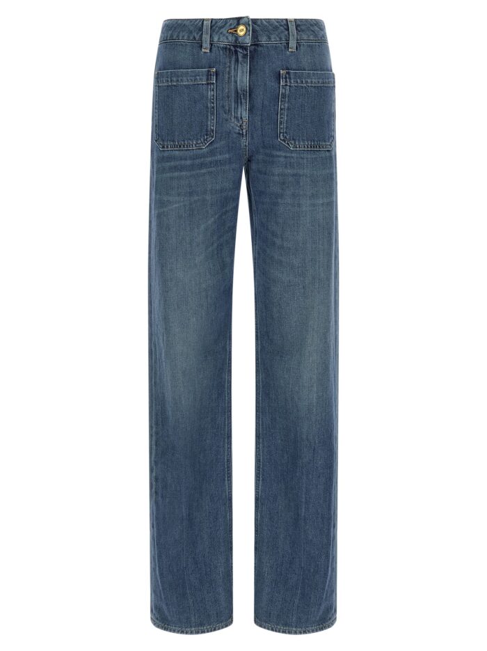 elisabetta franchi logo embroidery jeans Elisabetta Franchi Logo Embroidery Jeans