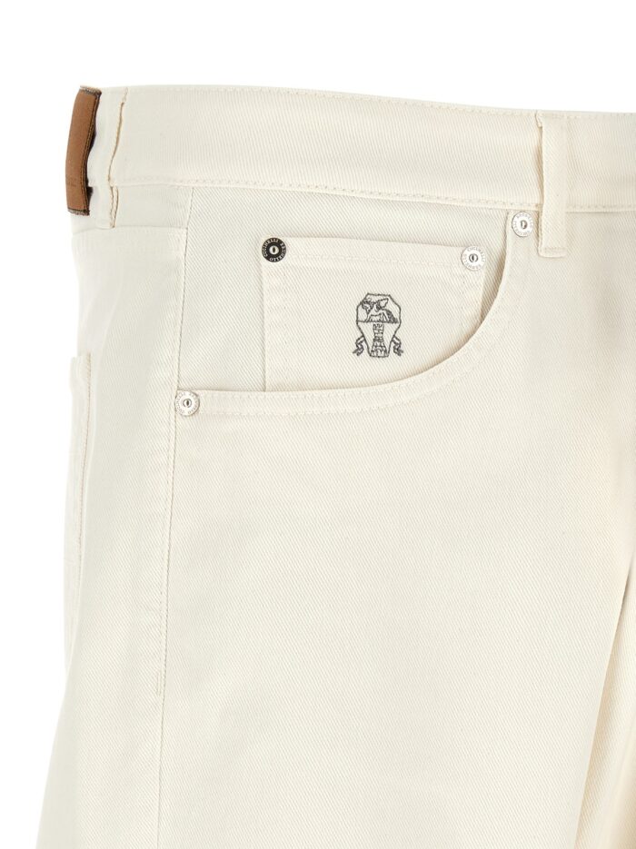 Brunello Cucinelli Logo Embroidery Jeans