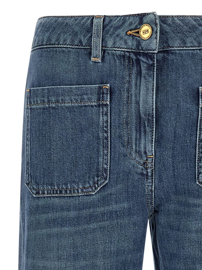 Elisabetta Franchi Logo Embroidery Jeans