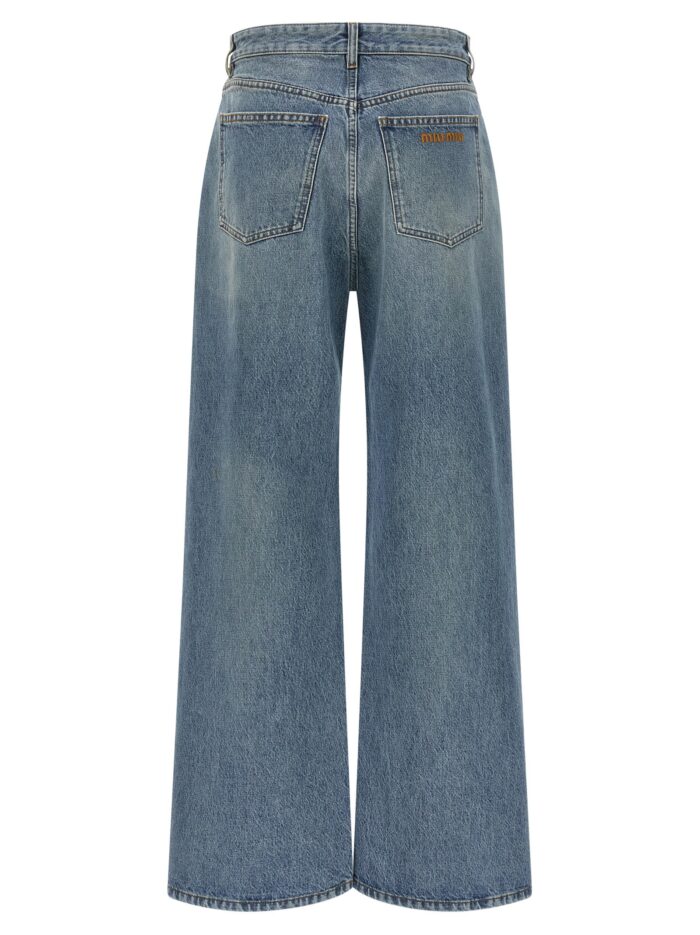 Miu Miu Logo Embroidery Jeans
