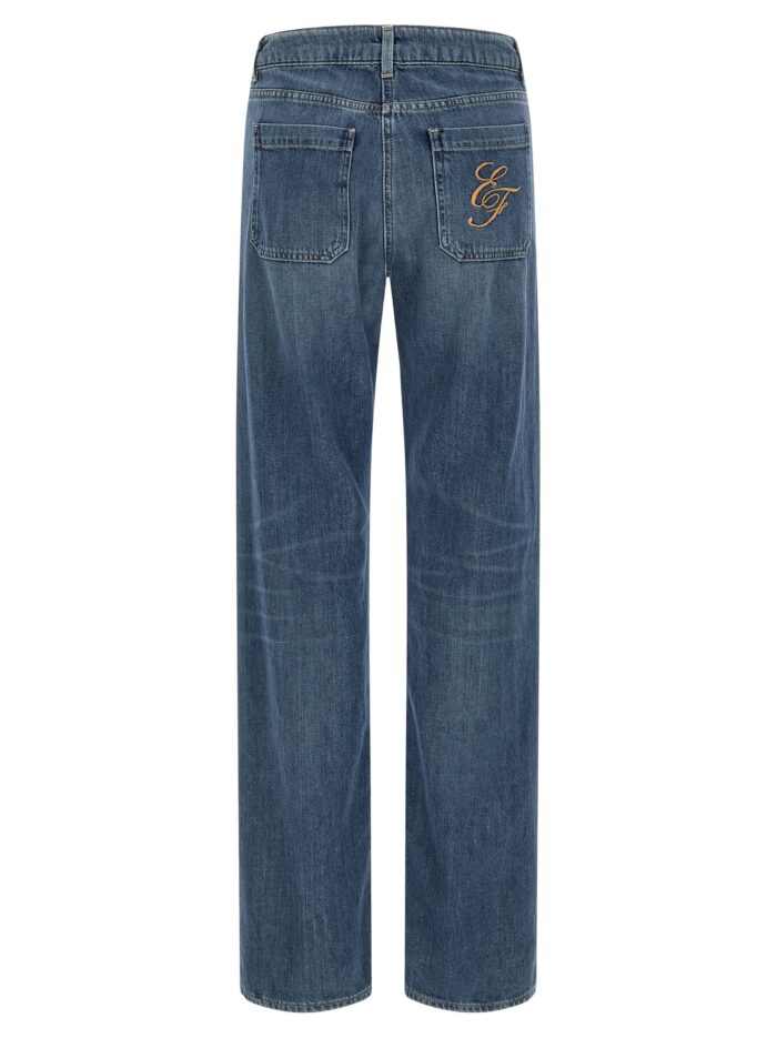 Elisabetta Franchi Logo Embroidery Jeans