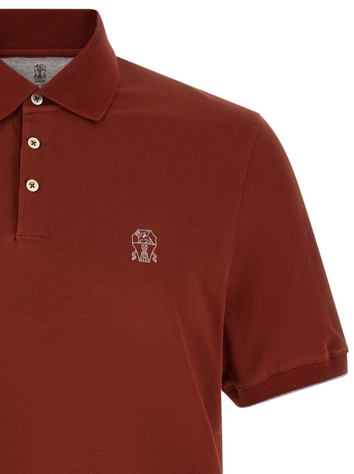 Brunello Cucinelli Logo Embroidery Polo Shirt